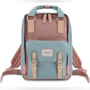 Himawari Blue & Brown Casual Backpack